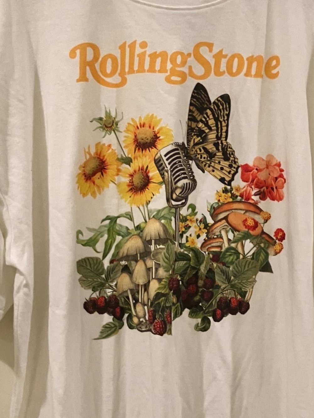 Ripple Junction White Rolling Stone (magazine) Graphic Nature Tee M